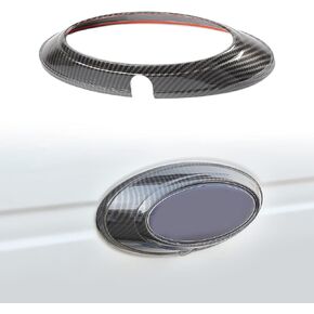 Voodonala Carbon Fiber Black Tailgate Lo-go Switch Ring Cover for Ford F150 Raptor 2009-2014