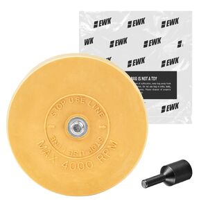 EWK 2 Pcs Rounded Rubber Eraser Wheel Decal Remover Set for Cars, RVs, Trucks, Boats, Windows, Metal, Glass