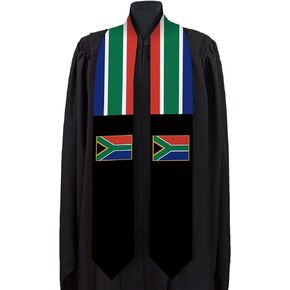 Dheeraja South Africa Graduation Sash National Flag Graduation Sash/Stole International Study Abroad Adult Unisex Country Flag Graduation Sash (South Africa)
