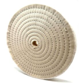 Pro-Graad 1 Pack 8" x 5/8" Arbor x 80 Ply Extra Thick Buffing Polishing Wheel - Fine Muslin Cotton | Designed for Bench Motor Grinder or Buffer with 5/8" Arbor | Pack of 1