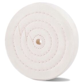 NINEROARS عجلات تلميع سميكة للغاية من القطن الناعم المخيط الحلزوني عجلة تلميع 6 بوصة (70 طبقة) لأداة طاحونة المقعد مع فتحة أربور 1/2 بوصة in Kuwait