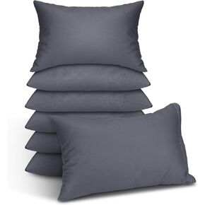 Kigley 6 Pack Mini Kids Pillows for Daycare Small Travel Pillow 14"x9" Kids Pillow Small Children Pillows Soft Small Pillows Travel Nap Pillow for School Nap Time Pet Neck Lumbar(Dark Gray)