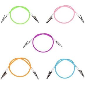 MIBICIRI Dental Silicon Bib Clips,Colorful Sterilizable Bib Clips Napkin Holder Chain (10 PCS)