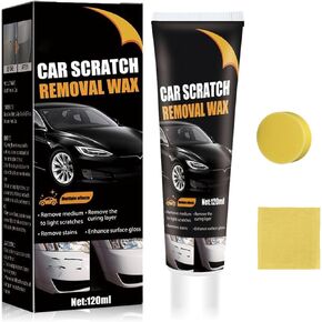 شمع إصلاح خدوش السيارة 120 مل، معجون إصلاح خدوش السيارة، مزيل خدوش السيارة، شمع إصلاح خدوش السيارة، مجموعة إزالة خدوش السيارة الاحترافية، معجون إصلاح خدوش طلاء السيارة (إسفنجة + منشفة) in Kuwait