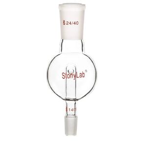 stonylab Rotary Evaporator Bump Trap 24/40 Outer Upper Joint, 14/20 Standard Taper Inner Lower Joint, 100 ml
