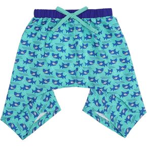 HDE Dog Swim Trunks Hawaiian Board Shorts Beach Pool Swimsuit for S to XXL Dogs Sharks - M