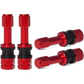Circuit Performance VS48 Red Bolt-In Valve Stems 48mm (Set of 4)