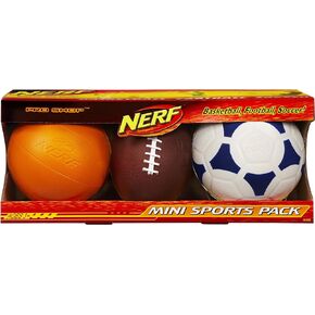 مجموعة كرات رياضية إسفنجية صغيرة من NERF - كرة قدم إسفنجية للشباب، كرة قدم صغيرة + مجموعة كرة سلة صغيرة مجموعة رياضية إسفنجية ناعمة للأطفال - جميع الرياضات للأطفال في الأماكن المغلقة + مجموعة كرات رياضية خارجية - متعددة الألوان