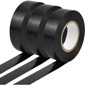 EPOXY GLOW 3 Pcs Adhesive Black Electrical Tape, 66 ft x 3/4 in, Flame Retardant Vinyl PVC Electric Tape, Insulation Tape for DIY, Masking, Indoor and Outdoor Purposes (19 mm x 20 m)