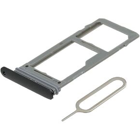 MMOBIEL SIM Card Slot Tray Holder Replacement Compatible with Samsung Galaxy S9 / S9 Plus 2018 - Incl. Rubber Gasket and Sim Pin - Black
