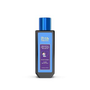 Blue Nectar Ayurvedic Baby Hair Oil with Organic Ghee, Almond Oil, Coconut Oil & Olive Oil for Hair and Scalp (18 Herbs, 200 ml)