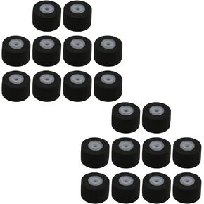 BQLZR Recorder Pinch Rollers Bearing Guide Pulley Wheel 10x6.5x1.5mm Black Pack of 20