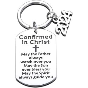 Confirmation Gifts for Teen Girls Boys 2024 Christian Gifts Keychain for Kids Baptism Gifts for Christian Godson Goddaughter Catholic Confirmation Gifts for Birthday Christmas Religious Bulk Gifts