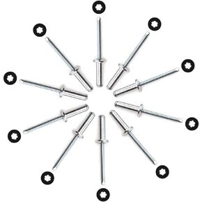 60pcs 3/16" x 5/8" Aluminum Blind Rivets with Protecting O-Rings, 4.8 x 16mm Pop Rivets, Open End Type Pop Rivet,Grip Range(8-12mm)