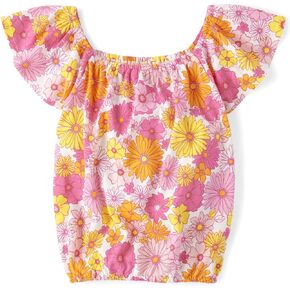 The Children's Place Girls' Short Puff Sleeve Fashion Top