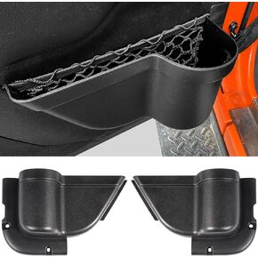 CALBEAU Jeep Front Door Pockets, 2PCS Jeep Wrangler Door Side Cup Holder for 2011-2018 Jeep Wrangler JK JKU 2/4 Door, Jeep Wrangler Accessories for Saggy Nets Replacement