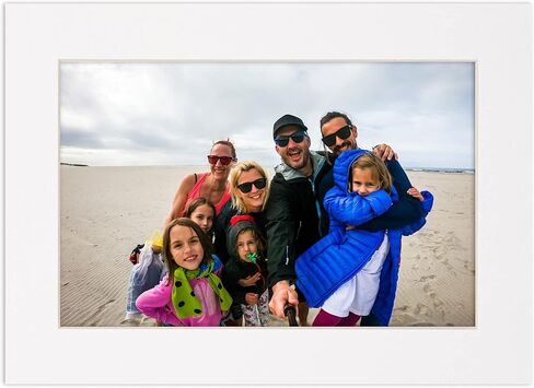 سجادة مقاس 11 × 14 لإطار مقاس 12 × 18 - لوحة حصيرة مسبقة القطع خالية من الأحماض باللون الأبيض مقاس 11 × 14 صورة غير لامعة مصنوعة لتناسب إطار صورة مقاس 12 × 18، لوحة حصيرة ممتازة للصور العائلية، مجموعات العرض، الفن، تأطير الصور، حزمة من 1 حصيرة in Kuwait