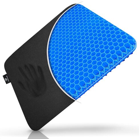 WOLLENWOLE Gel Enhanced Seat Cushion – Comfortable Cushion for Office Chair, Gaming, Travelling, Driving, Pain Relief Tailbone Coccyx with Foam Memory, Breathable Orthopedic Cushion Seat in Kuwait