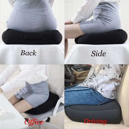 DYMGFZD Office Chair Cushions for Back and Butt, Ergonomic Chair/Seat Cushion for Long Sitting, Sitting Pillow for Automobile, Wheelchair, Computer Chair and Office Chair Hip Support Black in Saudi Arabia