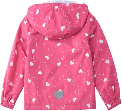 Hiheart Girls Lightweight Hooded Jackets Mesh Lined Waterproof Raincoat in Saudi Arabia