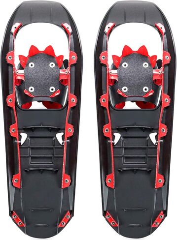 حذاء Winterial Mammoth مقاس 25 بوصة خفيف الوزن من البوليمر لتضاريس الجبال مريح بمقدمة مربعة للمستخدمين المتقدمين، أسود وأحمر in Kuwait