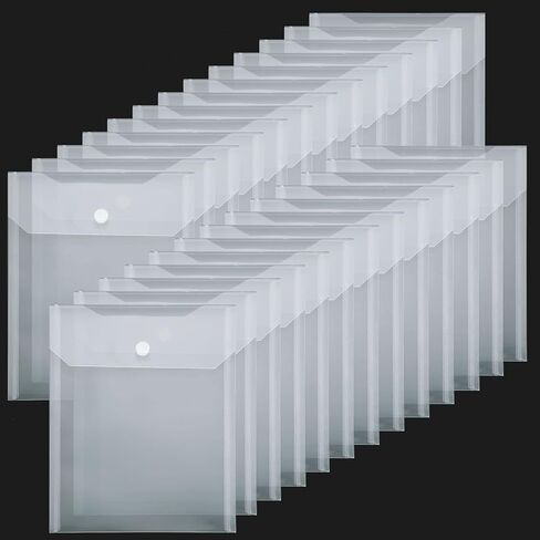 Acrux7 40 PCS Clear Plastic Die Cut Storage Pockets 9.5x6.7 Inch Stamp and Die Storage Pockets Waterproof Resealable Die Storage Envelopes for Die Cuts Scrapbooking Paper Card Making Photos DIY in Kuwait