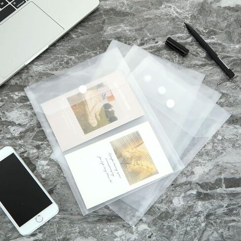 Acrux7 40 PCS Clear Plastic Die Cut Storage Pockets 9.5x6.7 Inch Stamp and Die Storage Pockets Waterproof Resealable Die Storage Envelopes for Die Cuts Scrapbooking Paper Card Making Photos DIY in Kuwait