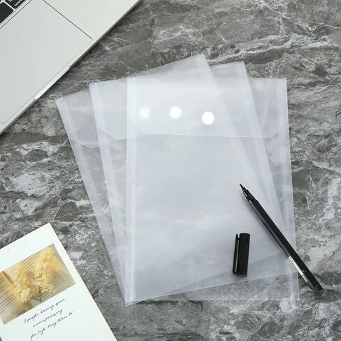 Acrux7 40 PCS Clear Plastic Die Cut Storage Pockets 9.5x6.7 Inch Stamp and Die Storage Pockets Waterproof Resealable Die Storage Envelopes for Die Cuts Scrapbooking Paper Card Making Photos DIY in Kuwait