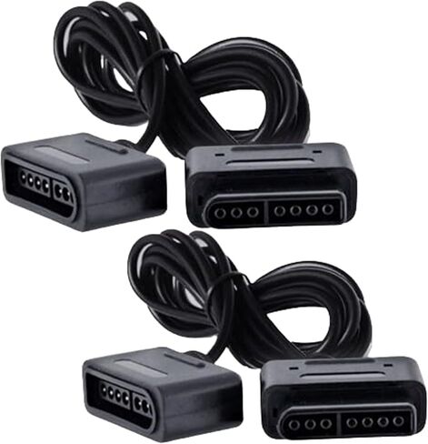 كابل تمديد وحدة تحكم SNES عالي الجودة - 1.8 متر، كابل تمديد وحدة تحكم الألعاب 6 أقدام متوافق مع سوبر ماريو، تيلز أوف فانتازيا، زيلدا، ستار فوكس، دونكي كونج وغيرها من ألعاب SNES in Kuwait