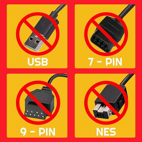 كابل تمديد وحدة تحكم SNES عالي الجودة - 1.8 متر، كابل تمديد وحدة تحكم الألعاب 6 أقدام متوافق مع سوبر ماريو، تيلز أوف فانتازيا، زيلدا، ستار فوكس، دونكي كونج وغيرها من ألعاب SNES in Kuwait