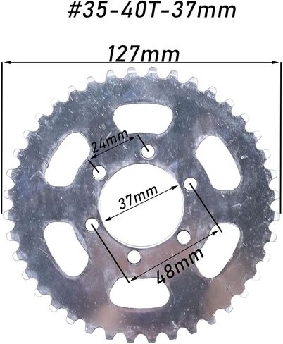 #35-40T-37MM Chain Rear Sprocket, Fits for Mini Bike Go Kart Trike ATV Go Kart Cart Baja Doodle Blitz Dirt Bug Racer Mini Bike in Saudi Arabia