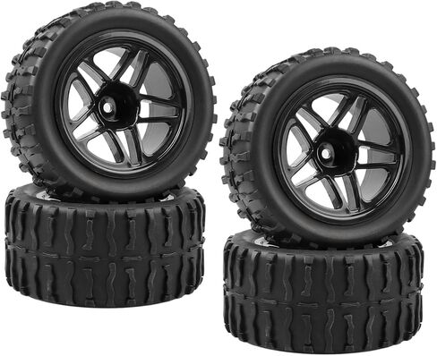 إطارات Acekeeps 4P 1/10 RC Monster Truck وعجلات صلبة بخمسة أذرع 12 مم سداسية OD 118 مم لسيارة Traxxas Hoss Stampede Rustler HSP HPI Redcat Hosim RC للطرق الوعرة in Kuwait
