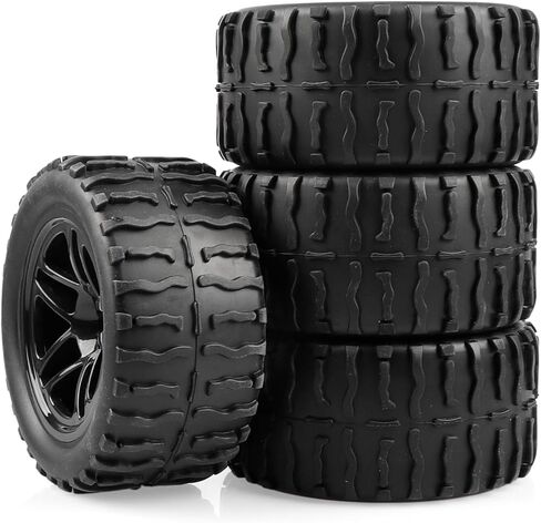 إطارات Acekeeps 4P 1/10 RC Monster Truck وعجلات صلبة بخمسة أذرع 12 مم سداسية OD 118 مم لسيارة Traxxas Hoss Stampede Rustler HSP HPI Redcat Hosim RC للطرق الوعرة in Kuwait