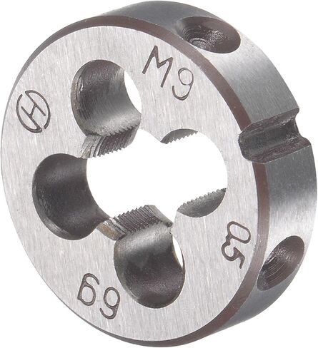 مجموعة الصنبور والقالب المترية من uxcell M10 x 1.25 مم، صنبور لولبي للماكينة مع قالب دائري للخيوط، مجموعة الصنبور والقالب لإصلاح خيط مسمار المسمار in Saudi Arabia