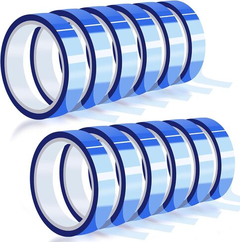 Harloon 12 Rolls 0.8 Inch x 108 ft Blue Heat Tape for Sublimation High Temperature Tape Thermal Heat Resistant Tape Heat Transfer Tape for Tumbler Print Vinyl Press Electronics Masking Blanks in Saudi Arabia