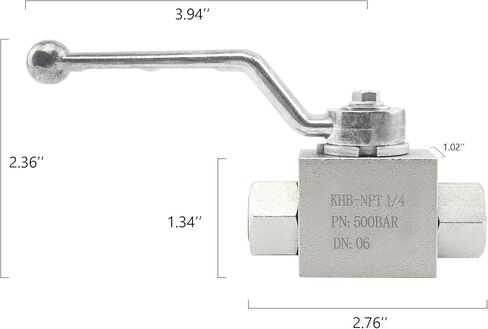 Hydraulic Ball Valve KHB 1/4 Inch NPT 4568 PSI Shut-off High Pressure Ball Valve DN 32 in Kuwait
