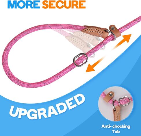 Grand Line Slip Lead Dog Leash, 5FT Reflective Slip Rope, Puppy Training Walking Controlling Lead, Slip Collar Pet Leash for Small, Medium, Large Dogs (Blue, Small-1/4in x 5ft) in Saudi Arabia
