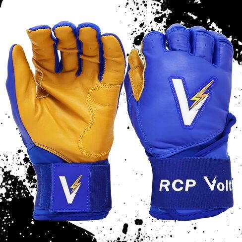 قفازات البيسبول والكرة اللينة من RCP Volt - مقاومة للتمزق والتمزق - فتحة معززة، أساور ممتدة ذات قبضة فائقة، حماية مبطنة، مقاسات قابلة للتعديل، قفازات الضرب in Kuwait