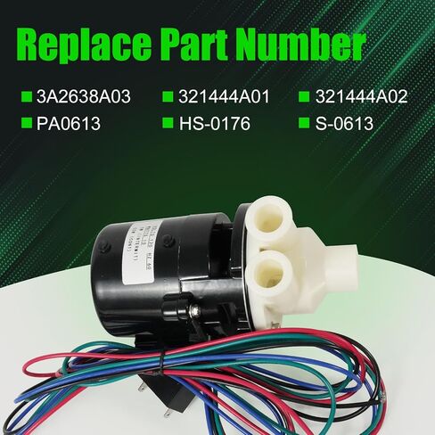 مجموعة محرك مضخة ماكينة الثلج LEAPTREND PA0613 متوافقة مع Hoshizaki KM-320MAH KM-320MWH KM-500MAE KM-500MAF KM-500MAH KM-500MAH-E استبدال S-0613 321444A01 321444A02 3A2638A03 HS-0176 in Saudi Arabia