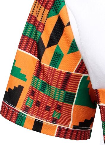 طقم تي شيرت وسروال قصير للرجال من ZEROYAA على الطراز الأفريقي، بدلة رياضية شبكية، ملابس Dashiki in Kuwait