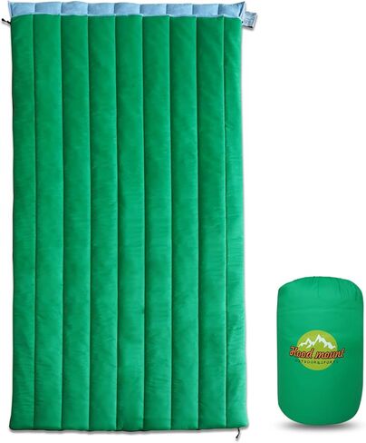 أكياس النوم للبالغين 3 مواسم الطقس الدافئ والبارد حقيبة تخييم مقاومة للماء - الأشخاص الذين يعانون من السمنة المفرطة حقيبة نوم معدات التخييم - المشي لمسافات طويلة في الهواء الطلق السفر على الظهر مع أكياس ضغط (أزرق داكن / أخضر) in Kuwait