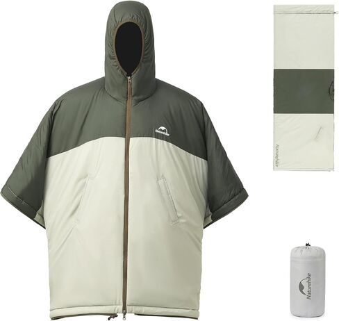 Naturehike Poncho Sleeping Bags, Wearable Hooded Sleeping Bag, Convertible Cape&Jacket&Blanket, Teflon Protective Fabric, Filled with Premium Imitation Silk Cotton, for Outdoor, Camping, Home, Office… in Saudi Arabia