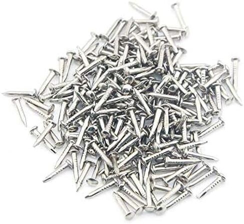 Small Nail Round Head Tiny Nails String Art Nails Hand-Made Hardware Accessories Fasteners Mini Nails 200pcs (0.04x0.4inch, Silver) in Saudi Arabia