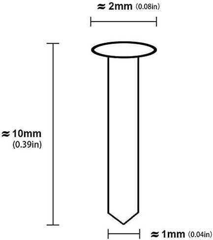 Small Nail Round Head Tiny Nails String Art Nails Hand-Made Hardware Accessories Fasteners Mini Nails 200pcs (0.04x0.4inch, Silver) in Saudi Arabia