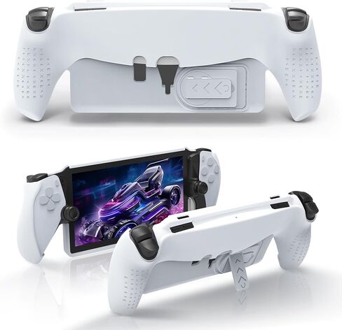 حافظة Seltureone for Playstation Portal Premium TPU مع مسند، قاعدة حماية ناعمة مرنة لبوابة Playstation، حماية شبه مغلقة، مقاومة للتقشير، لبوابة Playstation - أسود in Saudi Arabia