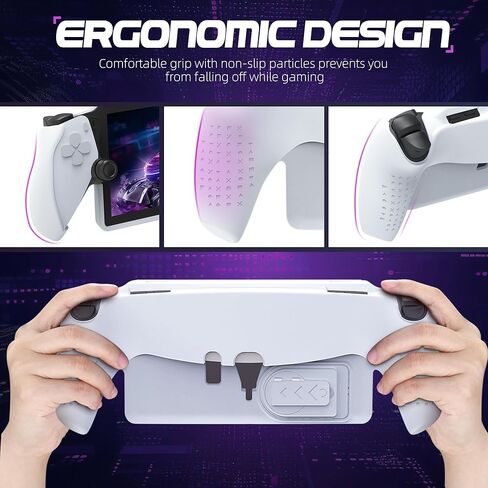 حافظة Seltureone for Playstation Portal Premium TPU مع مسند، قاعدة حماية ناعمة مرنة لبوابة Playstation، حماية شبه مغلقة، مقاومة للتقشير، لبوابة Playstation - أسود in Saudi Arabia