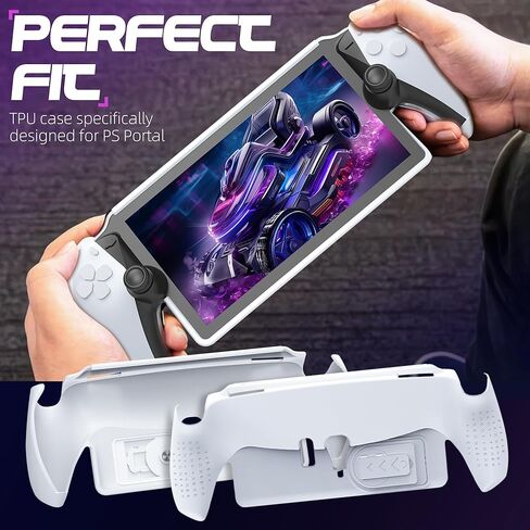 حافظة Seltureone for Playstation Portal Premium TPU مع مسند، قاعدة حماية ناعمة مرنة لبوابة Playstation، حماية شبه مغلقة، مقاومة للتقشير، لبوابة Playstation - أسود in Saudi Arabia