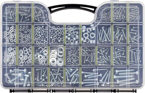 Jackson Palmer 1,000 Piece Hardware Assortment Kit with Screws, Nuts, Bolts & Washers (Double Sided case)… in Saudi Arabia