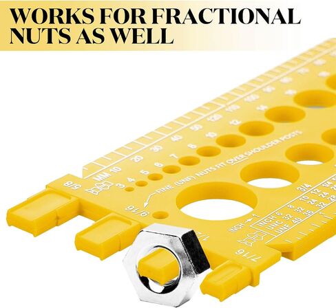 Hoteam 2 Pieces Nut Bolt Thread Gauge Checker Plastic Bolt Size and Thread Gauge Bolt Nut Thread Measure Gauge Bolt and Nut Identifier Gauge Bolt Gauge with Inch and Centimeter Ruler(Red) in Saudi Arabia