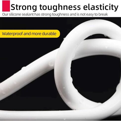 Clear EthoSeal Waterproof Caulk & Sealant 100% RTV Silicone Sealant, 10oz Cartridge, Zero Odor & Won't Yellow Silicone Clear in Saudi Arabia